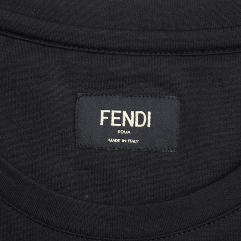 Fendi Short Sleeve T-shirt Size S FF Double F Sequins Crewneck Made In Italy