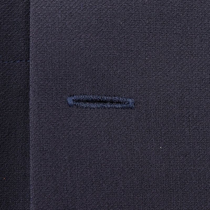 Chanel Coco Mark Double Button Vintage P07931v04916 97P Wool Navy Blue Women's