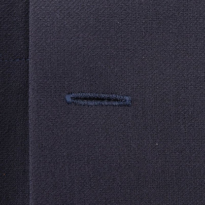 Chanel Coco Mark Double Button Vintage P07931v04916 97P Wool Navy Blue Women's