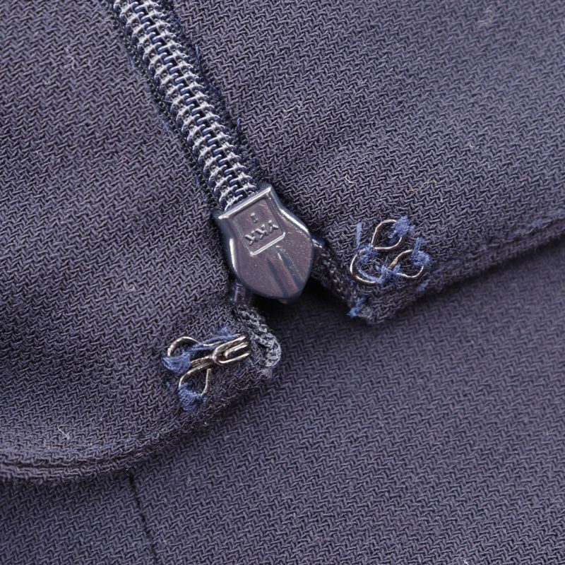 Chanel Coco Mark Double Button Vintage P07931v04916 97P Wool Navy Blue Women's