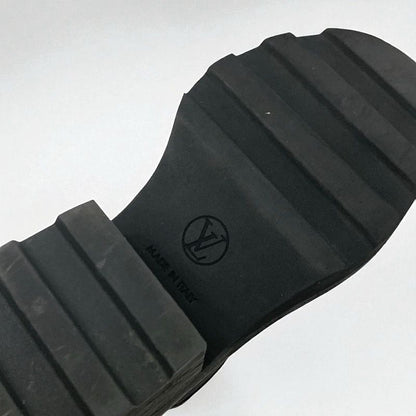 Louis Vuitton Bobur Line Loafers Leather Shoes Leather Black Brown Derby Shoes