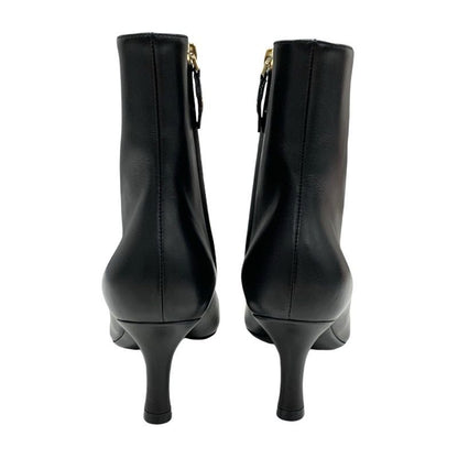 Louis Vuitton Rotary Line Boots Short Boots Shoes Leather Black Gold Logo