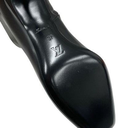 Louis Vuitton Rotary Line Boots Short Boots Shoes Leather Black Gold Logo