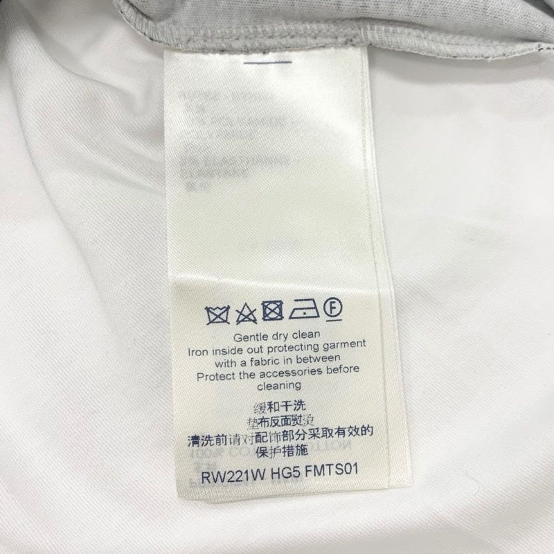 Louis Vuitton Vites Top Cotton Black White Patch T-Shirt Silver Chain