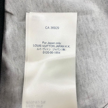 Louis Vuitton Vites Top Cotton Black White Patch T-Shirt Silver Chain