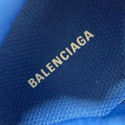 Balenciaga Triple S Sneakers Shoes Leather White Blue Unused Logo Mesh