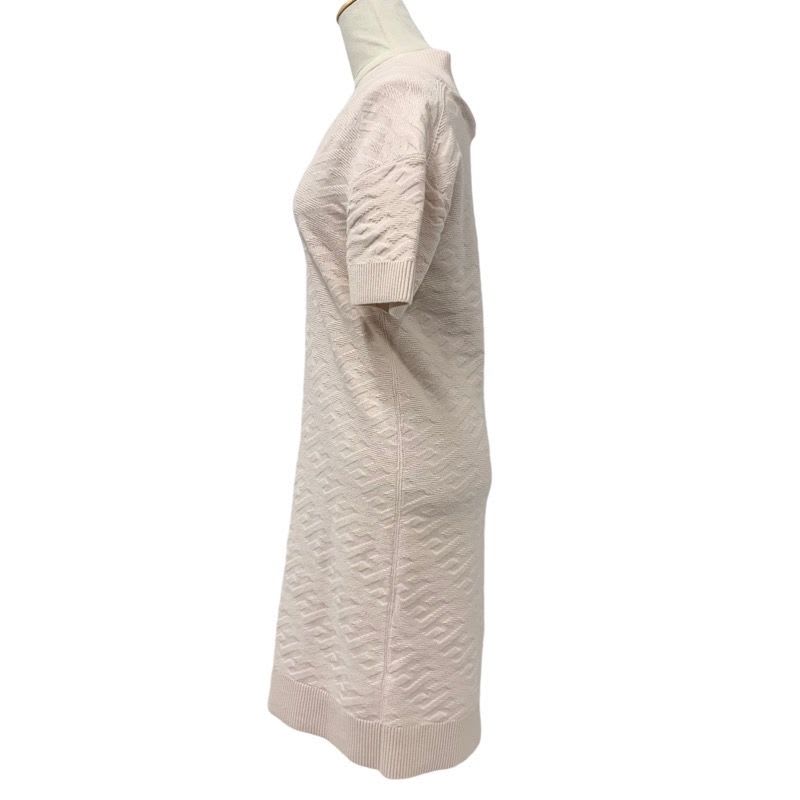 Hermes Dress Wool Pink Short Sleeve Knit