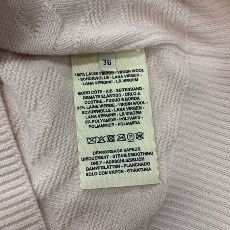 Hermes Dress Wool Pink Short Sleeve Knit