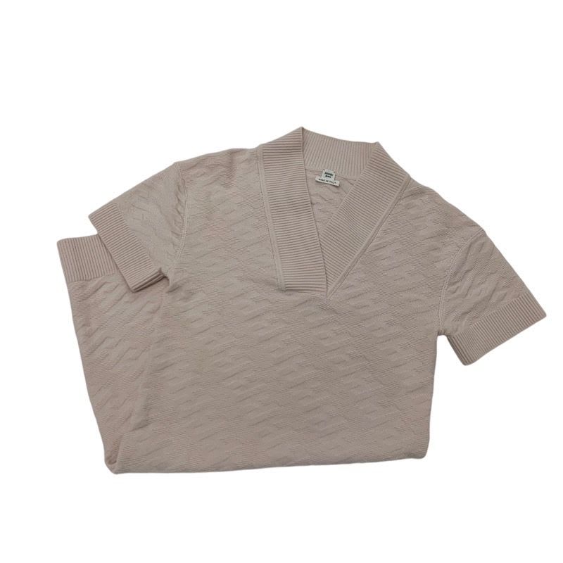 Hermes Dress Wool Pink Short Sleeve Knit