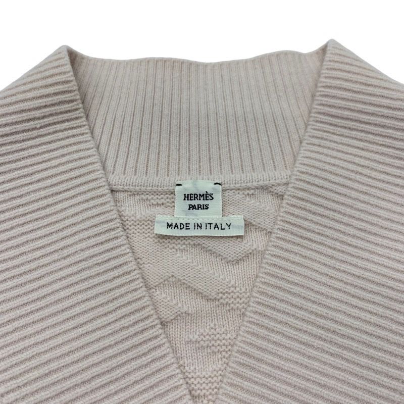 Hermes Dress Wool Pink Short Sleeve Knit
