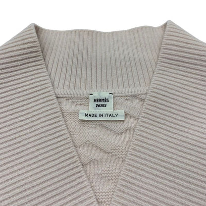 Hermes Dress Wool Pink Short Sleeve Knit