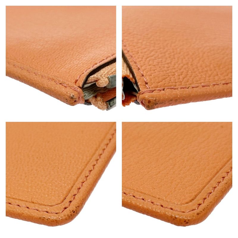 Loewe Leather Anagram Pouch Orange 494464 Pouch