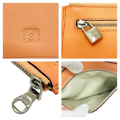 Loewe Leather Anagram Pouch Orange 494464 Pouch