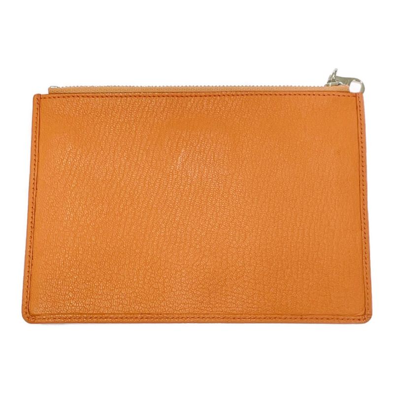 Loewe Leather Anagram Pouch Orange 494464 Pouch