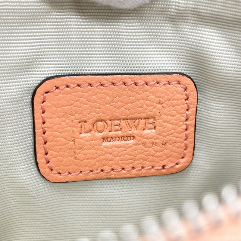 Loewe Leather Anagram Pouch Orange 494464 Pouch