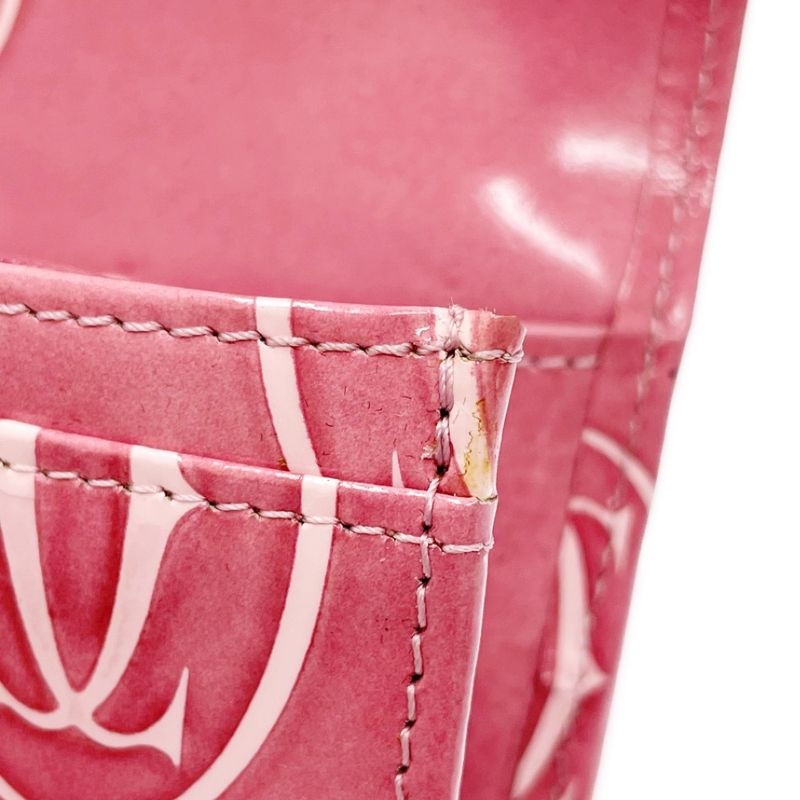 Cartier Patent Leather Happy Birthday Long Wallet Pink 491679 Long Wallet