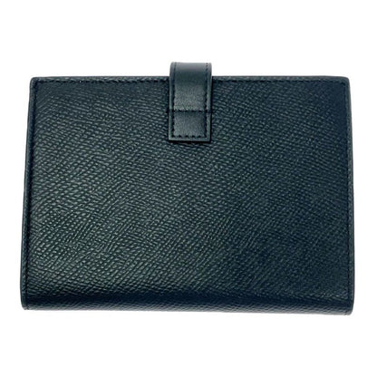 Celine S-Pb-3230 Leather Bifold Wallet Strap Wallet Black 494958 Bifold Wallet