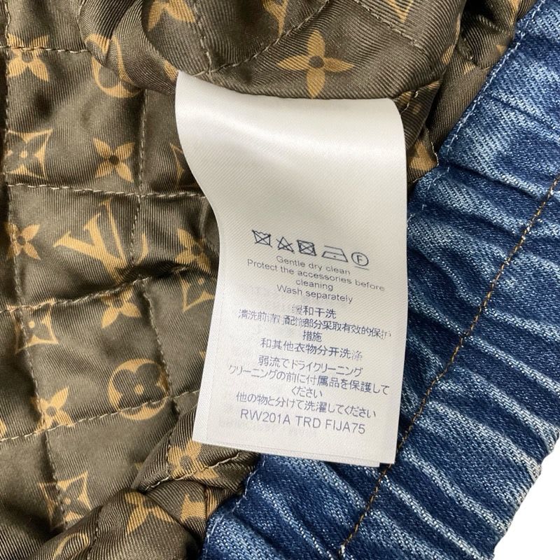 Louis Vuitton Monogram Outer Navy Logo Denim Jacket Quilting