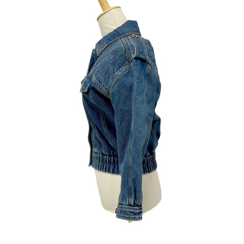 Louis Vuitton Monogram Outer Navy Logo Denim Jacket Quilting