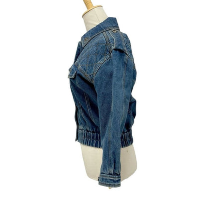 Louis Vuitton Monogram Outer Navy Logo Denim Jacket Quilting