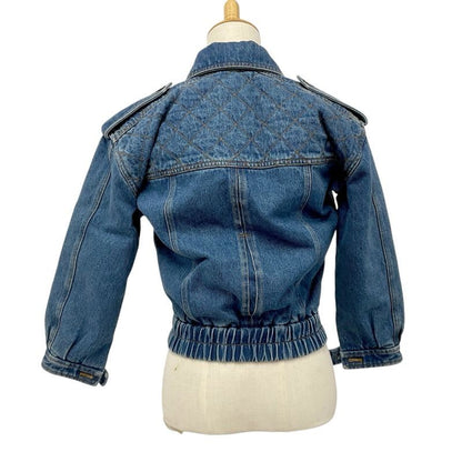 Louis Vuitton Monogram Outer Navy Logo Denim Jacket Quilting