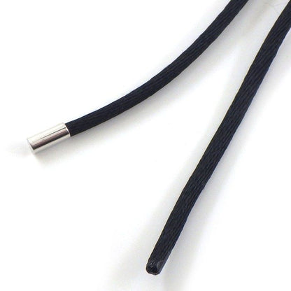 Cartier Pendant Top C Flat 18K White Gold Black Cotton Cord