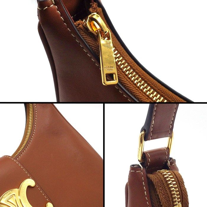 Celine Handbag/ Shoulder Bag Medium Ava Triomphe 114493dgq.04lu Tan Smooth