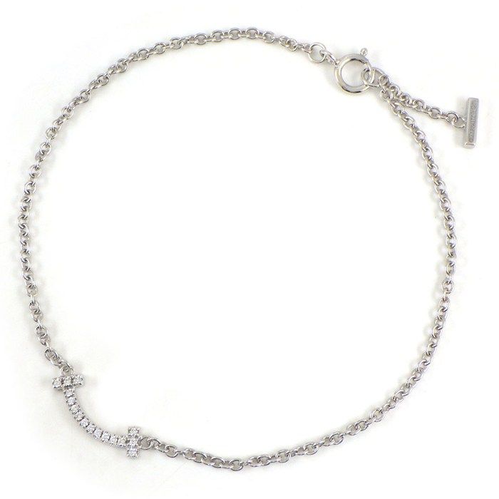Tiffany & Co Tiffany & Co Bracelet T-smile Mini 62994797 Diamonds 0.04ct 18K