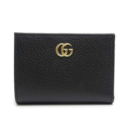 Gucci Double G Bi-color Small Wallet 790063 Black Leather
