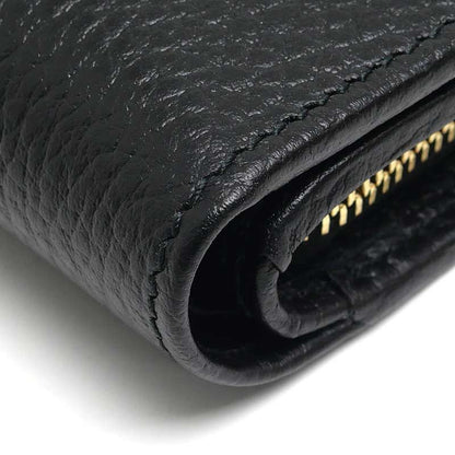 Gucci Double G Bi-color Small Wallet 790063 Black Leather