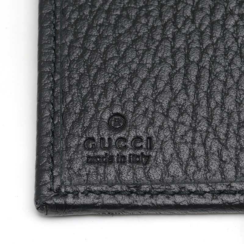 Gucci Double G Bi-color Small Wallet 790063 Black Leather