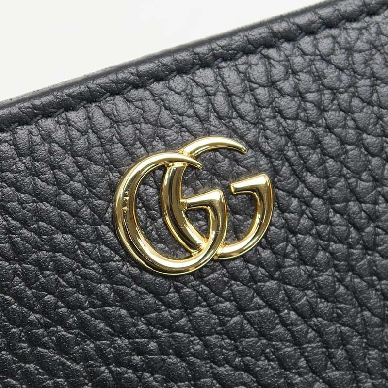 Gucci Double G Bi-color Small Wallet 790063 Black Leather