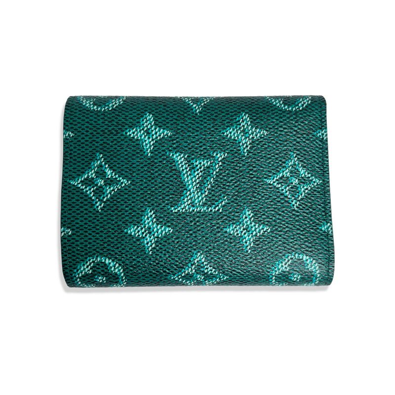 Louis Vuitton Victor Wallet Trifold Compact Monogram Green Built