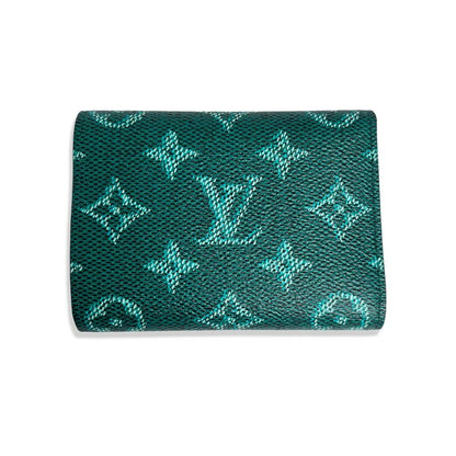Louis Vuitton Victor Wallet Trifold Compact Monogram Green Built