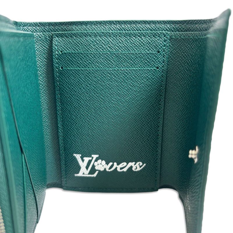 Louis Vuitton Victor Wallet Trifold Compact Monogram Green Built