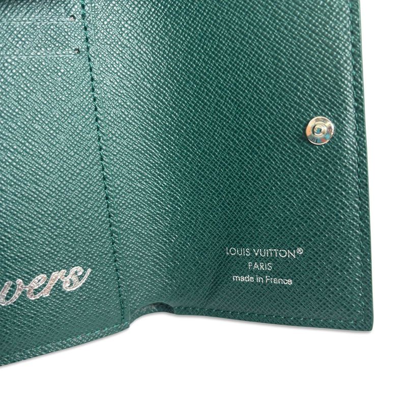 Louis Vuitton Victor Wallet Trifold Compact Monogram Green Built