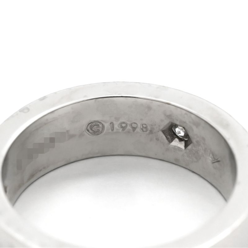Cartier Ring Love Ring Half Diamond 18k White Gold Diamond White Gold #49 Love
