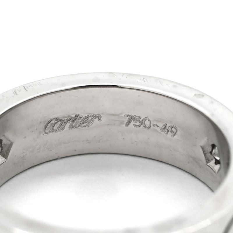 Cartier Ring Love Ring Half Diamond 18k White Gold Diamond White Gold #49 Love