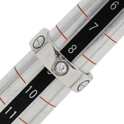 Cartier Ring Love Ring Half Diamond 18k White Gold Diamond White Gold #49 Love