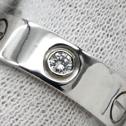 Cartier Ring Love Ring Half Diamond 18k White Gold Diamond White Gold #49 Love