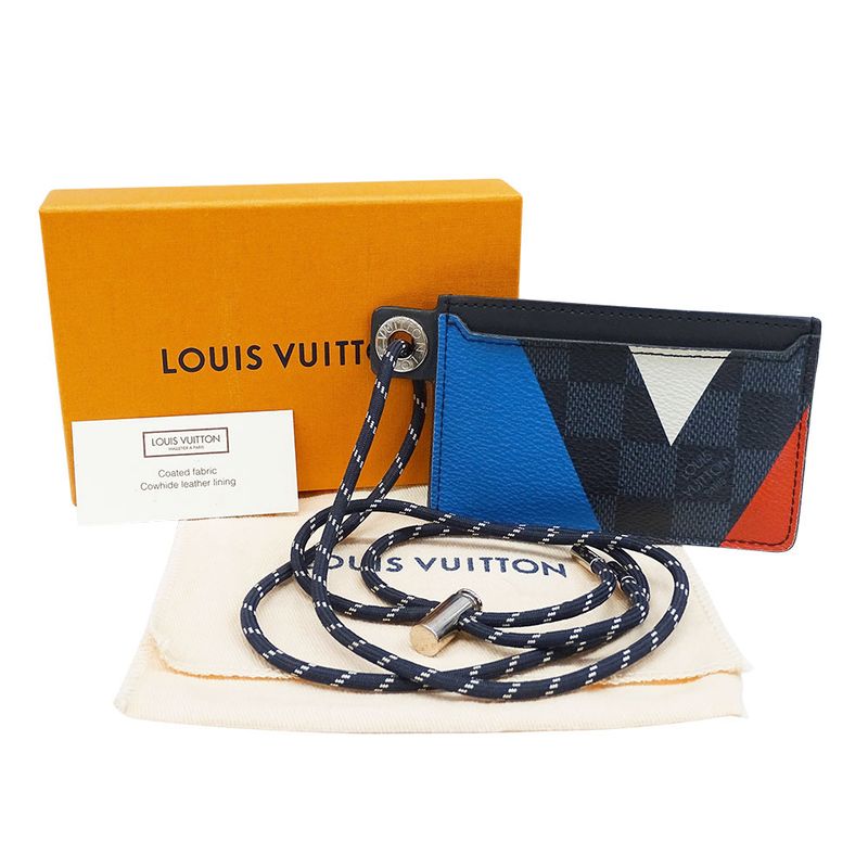 Louis Vuitton Card Case Men's Brand Damier Cobalt Canvas America's Cup Limited