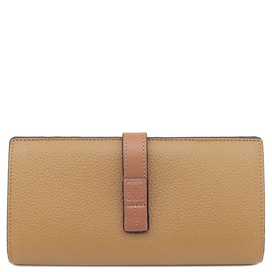 Loewe Bifold Wallet Vertical Wallet Calf Toffee and Tan Gold Hardware Long