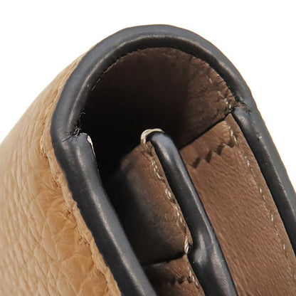 Loewe Bifold Wallet Vertical Wallet Calf Toffee and Tan Gold Hardware Long