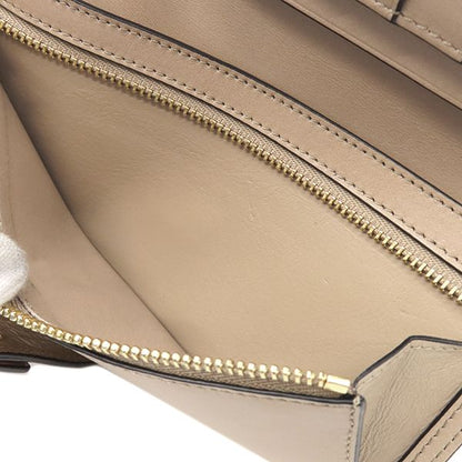 Loewe Bifold Wallet Vertical Wallet Calf Toffee and Tan Gold Hardware Long