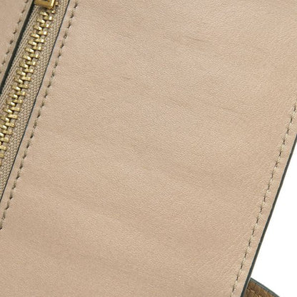 Loewe Bifold Wallet Vertical Wallet Calf Toffee and Tan Gold Hardware Long