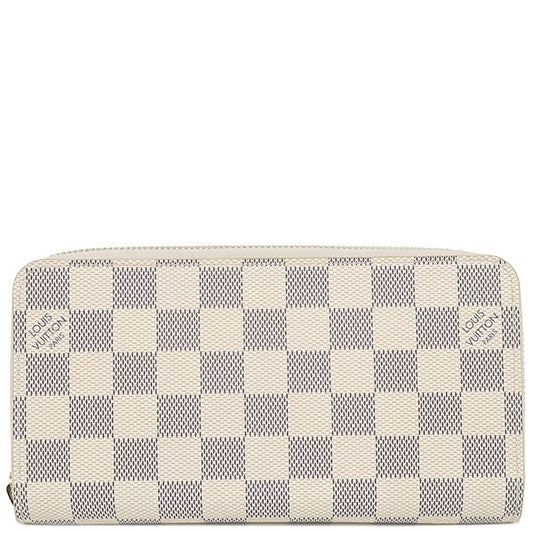 Louis Vuitton Long Wallet Zippy Wallet Damier Azure Canvas Damier Azure Gold