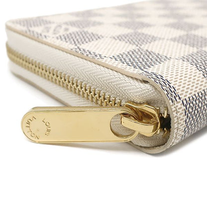 Louis Vuitton Long Wallet Zippy Wallet Damier Azure Canvas Damier Azure Gold
