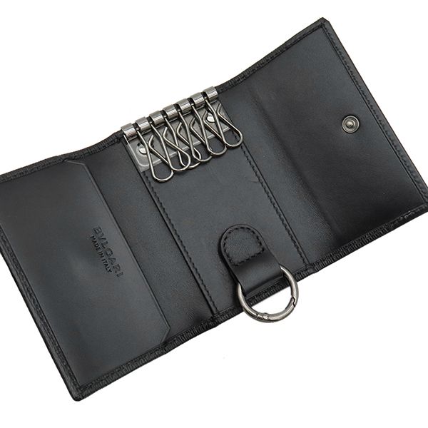 Bvlgari Bvlgari Key Case Serpenti Scaglie Man Leather Black Silver Hardware 6