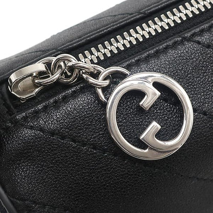 Gucci Shoulder Bag Blondi One Shoulder Leather Black Silver Hardware Black