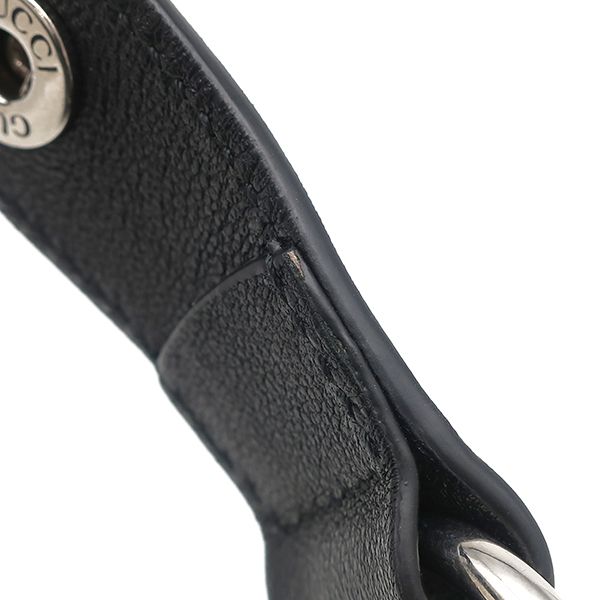 Gucci Shoulder Bag Blondi One Shoulder Leather Black Silver Hardware Black